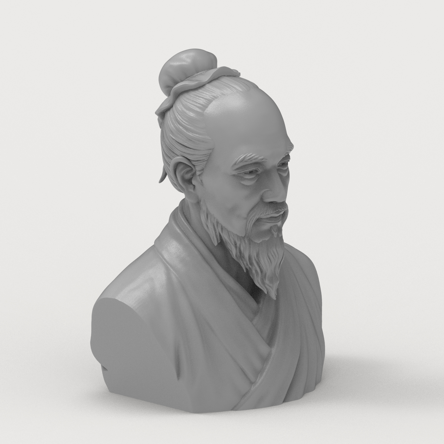 Sun Tzu 3D Printable Bust 3D Model