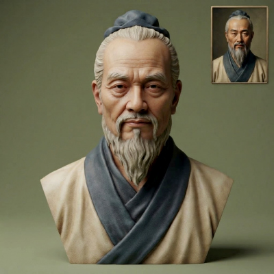 Sun Tzu 3D Printable Bust