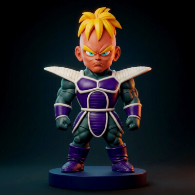 Super Saiyan Gohan Chibi Figurine 3D Print Model