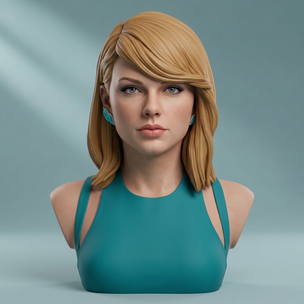 Taylor Swift 3D Printable Bust 3D Model