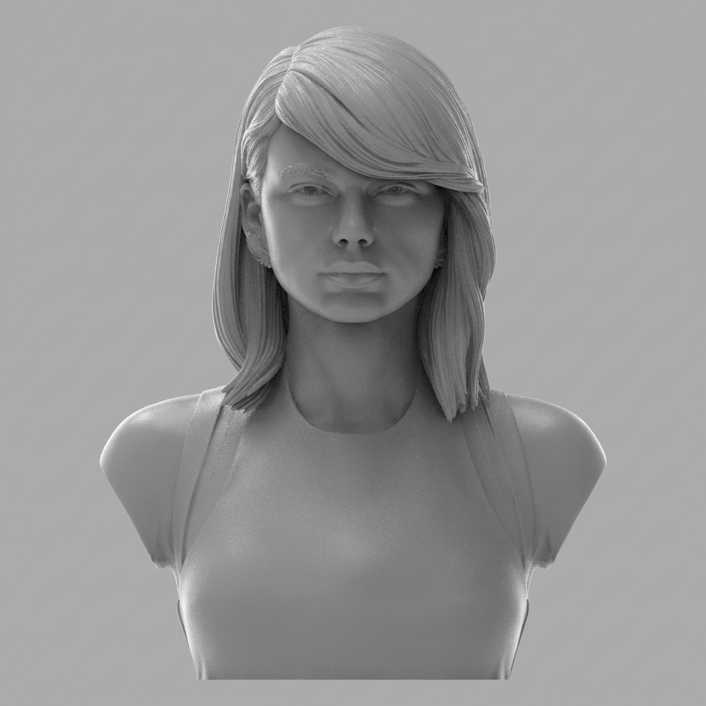 Taylor Swift 3D Printable Bust 3D Model