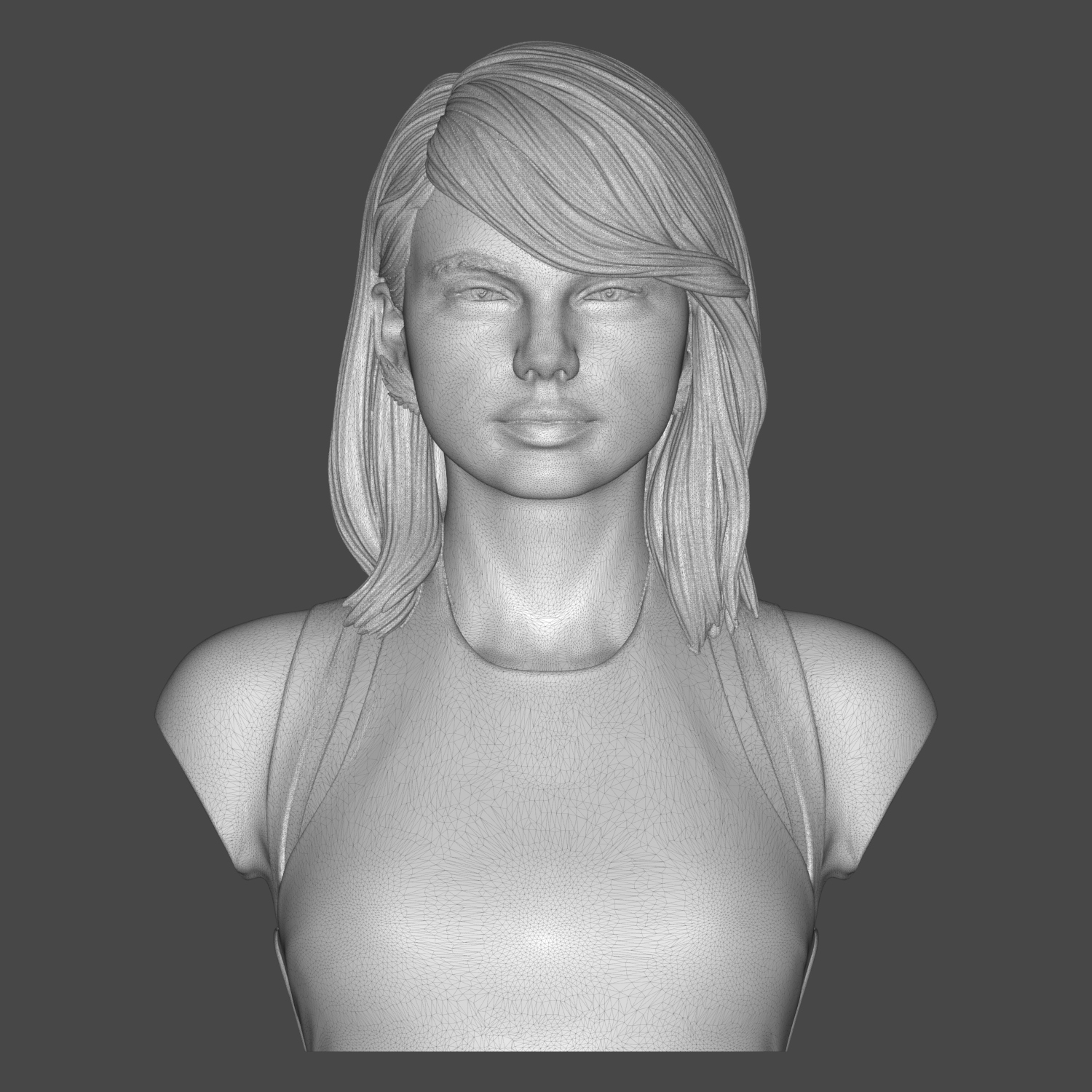 Taylor Swift 3D Printable Bust 3D Model
