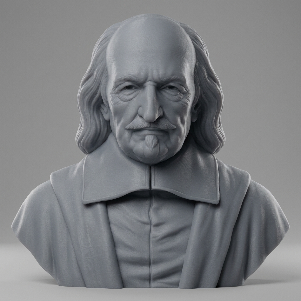 Thomas Hobbes Bust 3D Printable Model 3D Model