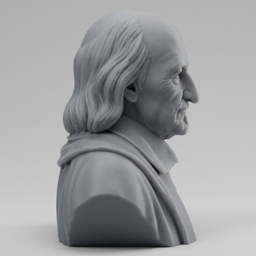 Thomas Hobbes Bust 3D Printable Model 3D Model