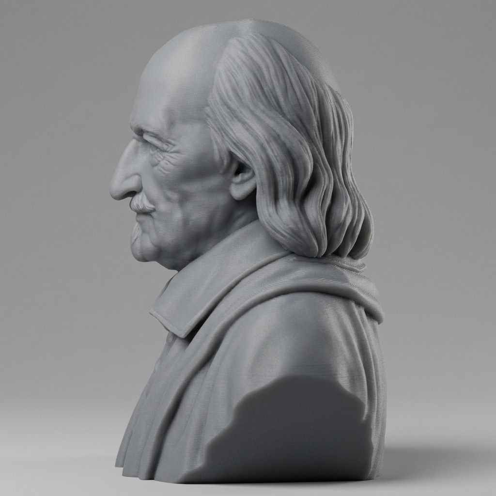 Thomas Hobbes Bust 3D Printable Model 3D Model