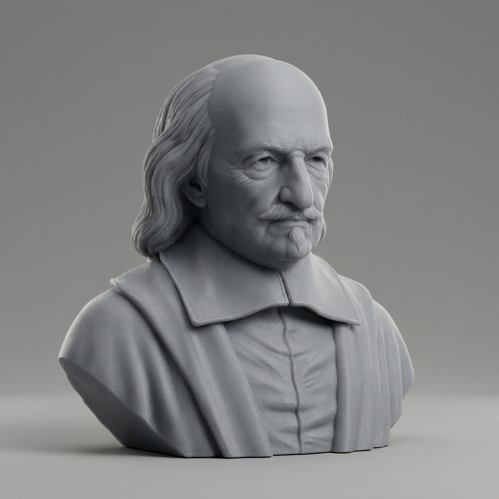 Thomas Hobbes Bust 3D Printable Model 3D Model