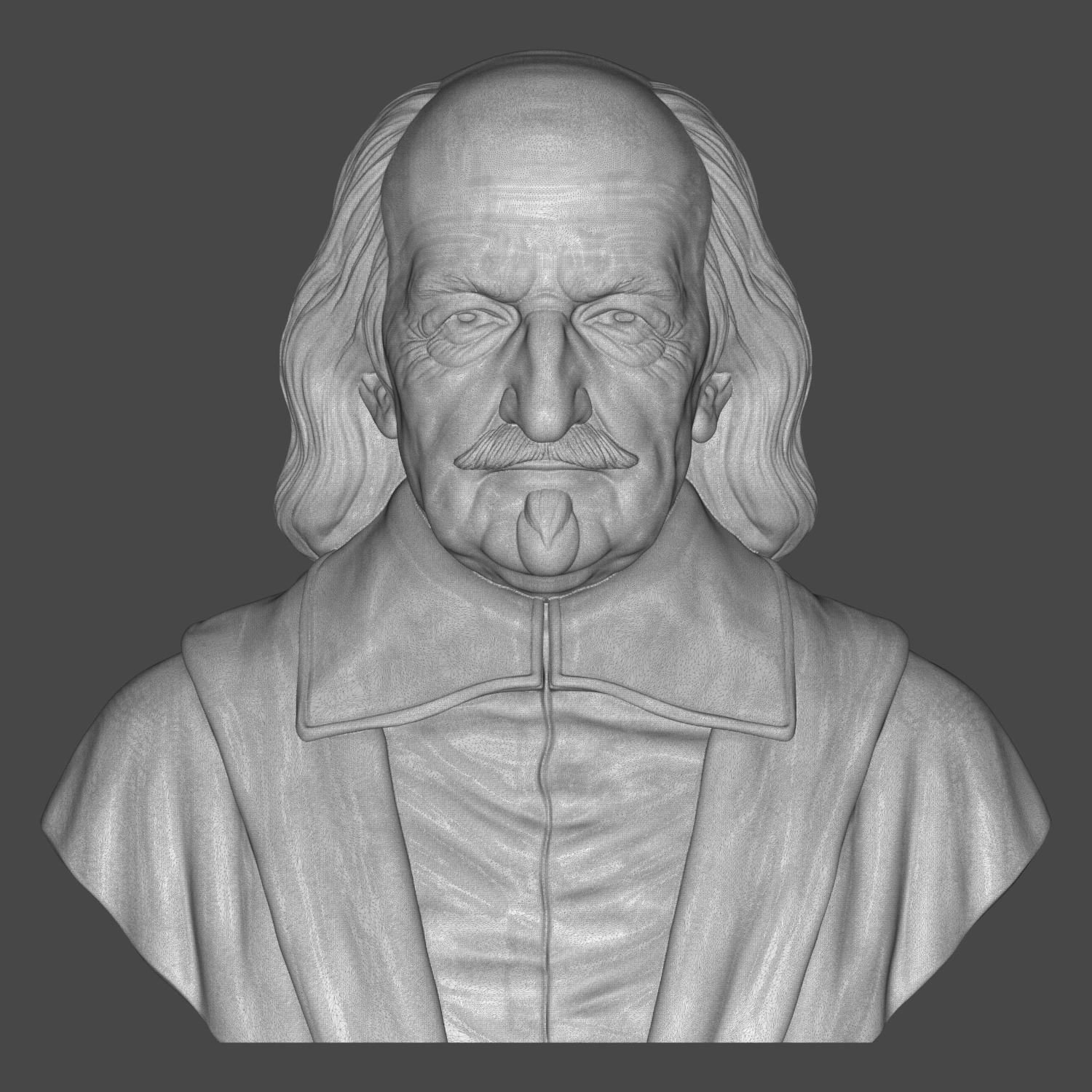 Thomas Hobbes Bust 3D Printable Model 3D Model