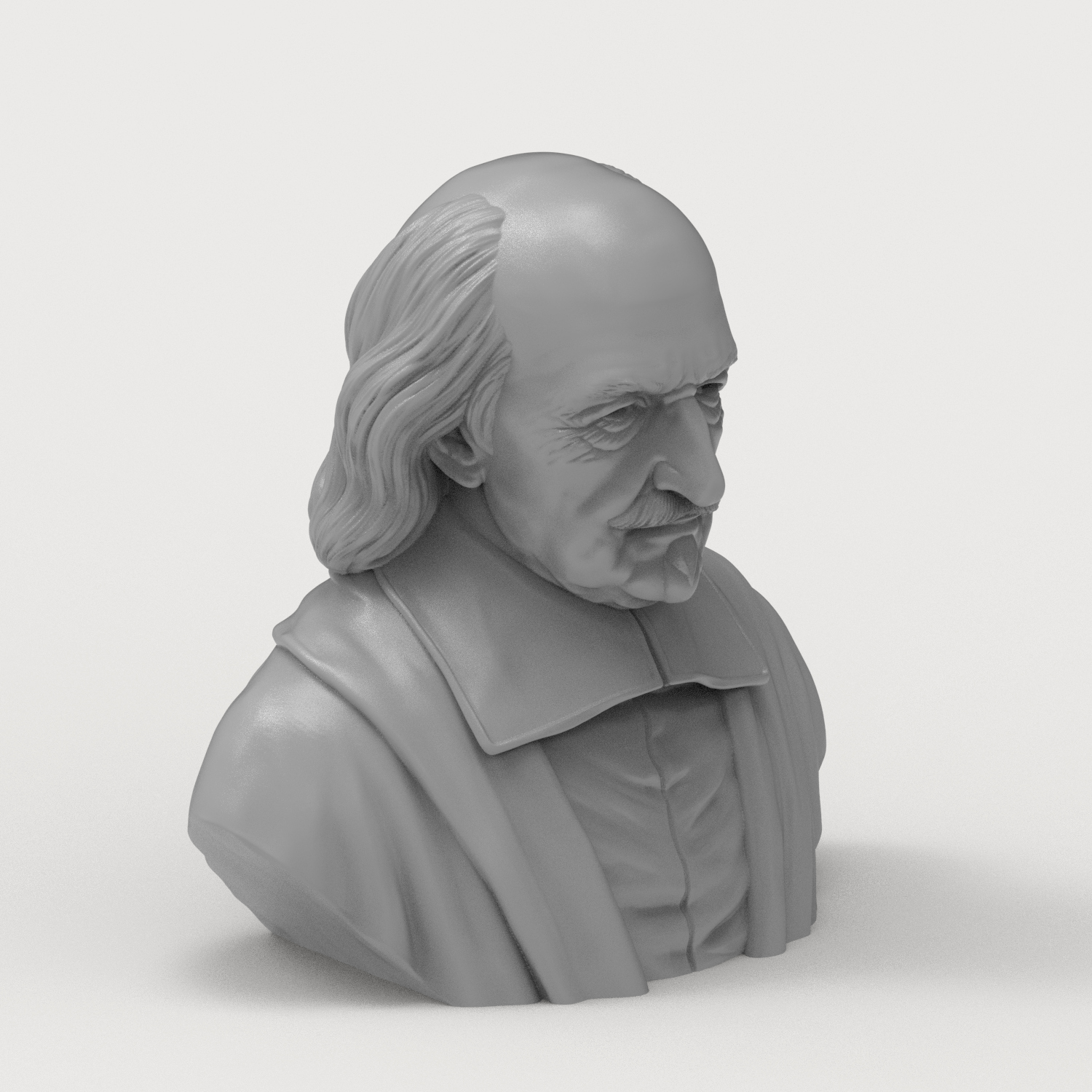 Thomas Hobbes Bust 3D Printable Model 3D Model