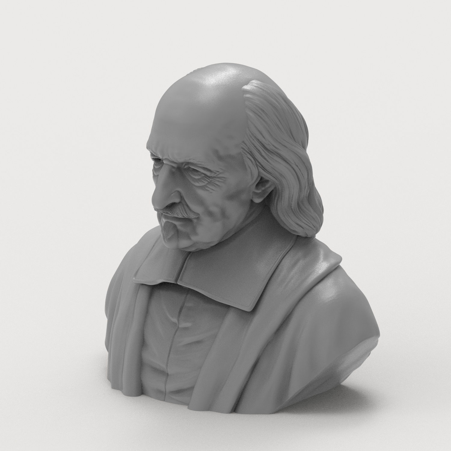 Thomas Hobbes Bust 3D Printable Model 3D Model