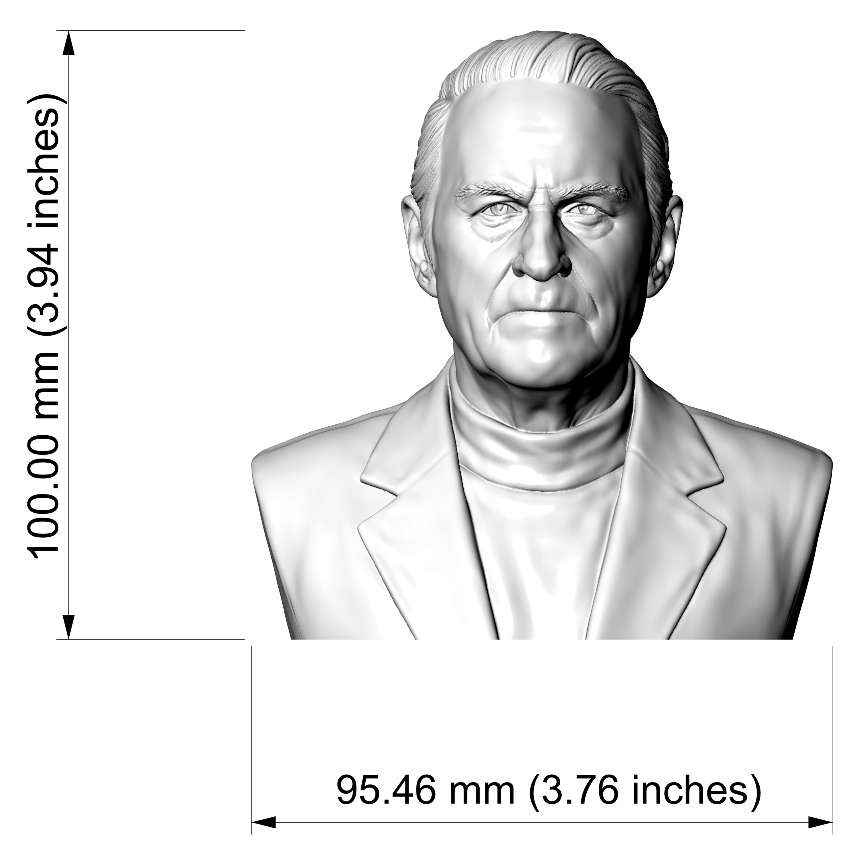 Thor Heyerdahl Explorer Bust 3D 3D Model