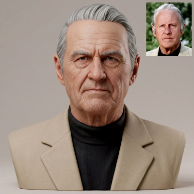 Thor Heyerdahl Explorer Bust 3D