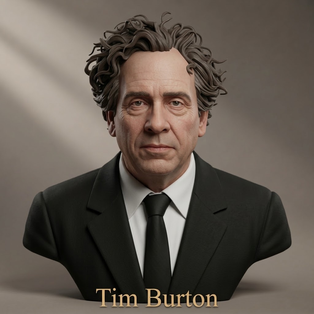 Tim Burton Bust 3D Printable Model 3D Model