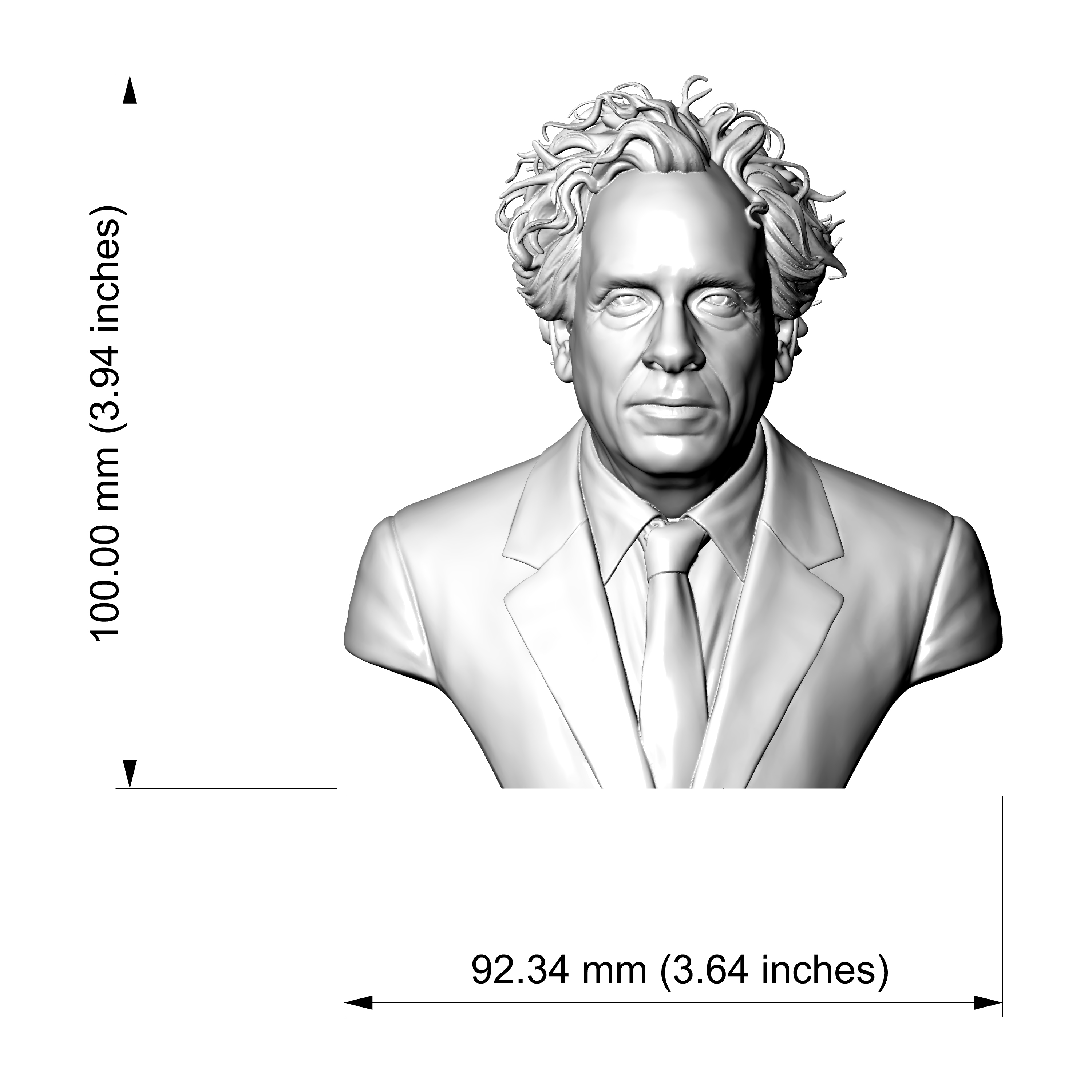 Tim Burton Bust 3D Printable Model 3D Model