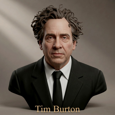 Tim Burton Bust 3D Printable Model