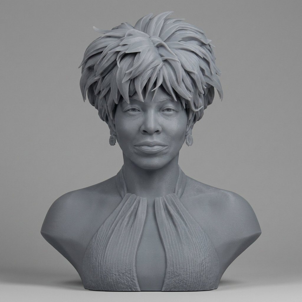 Tina Turner 3D Printable Bust 3D Model