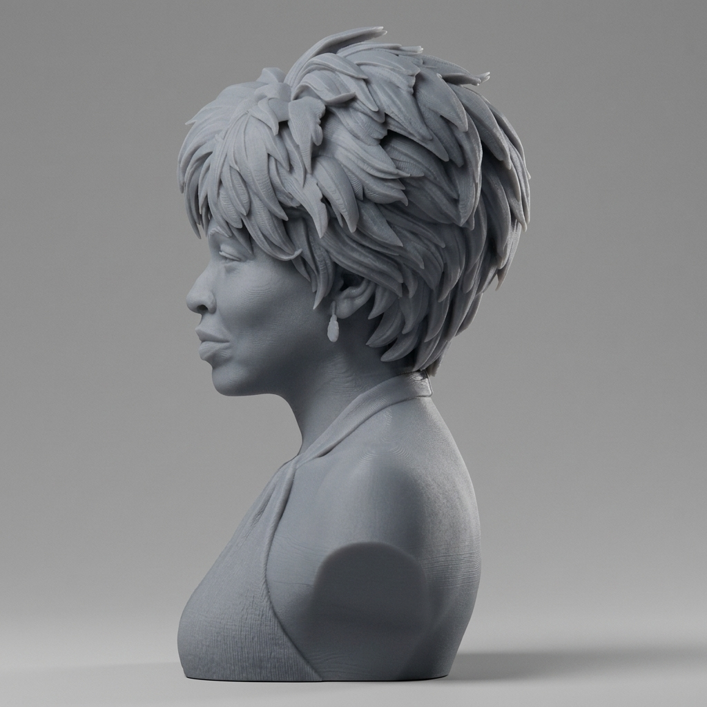 Tina Turner 3D Printable Bust 3D Model