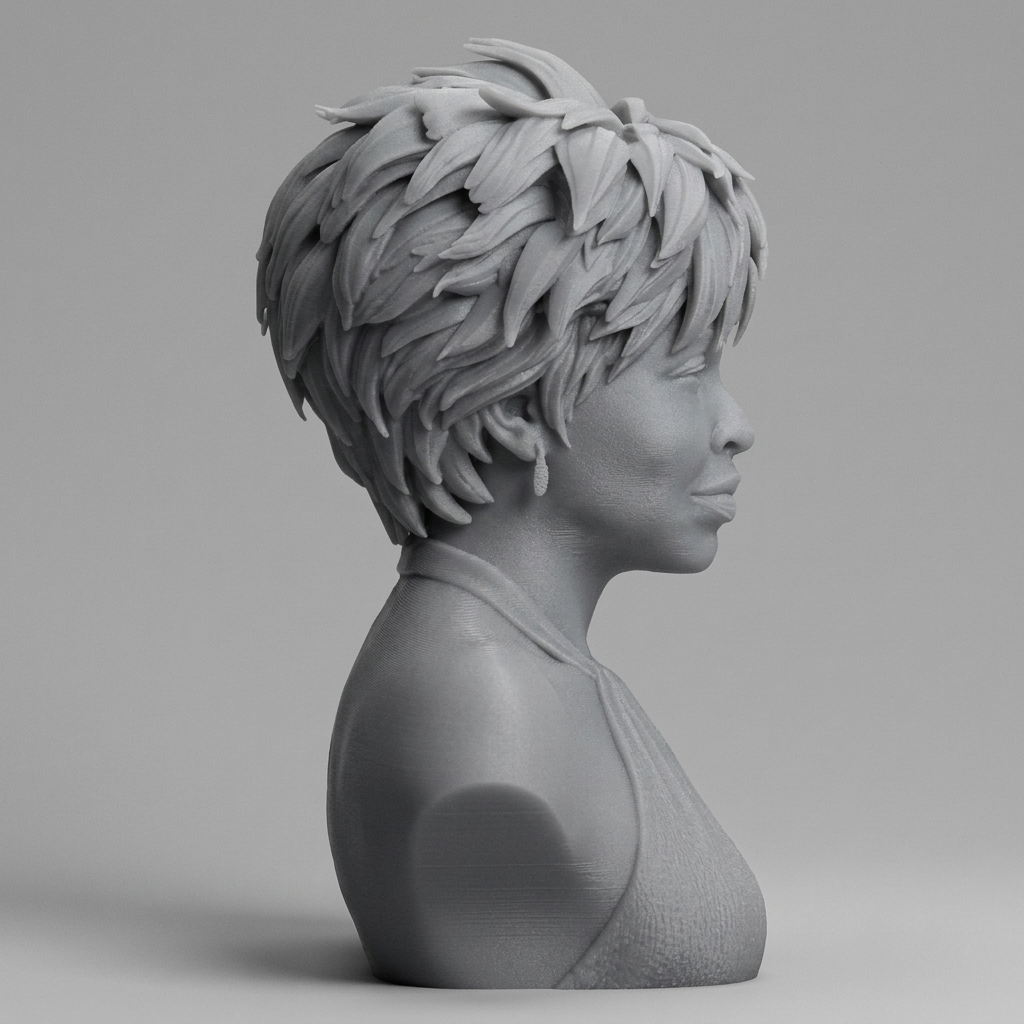 Tina Turner 3D Printable Bust 3D Model