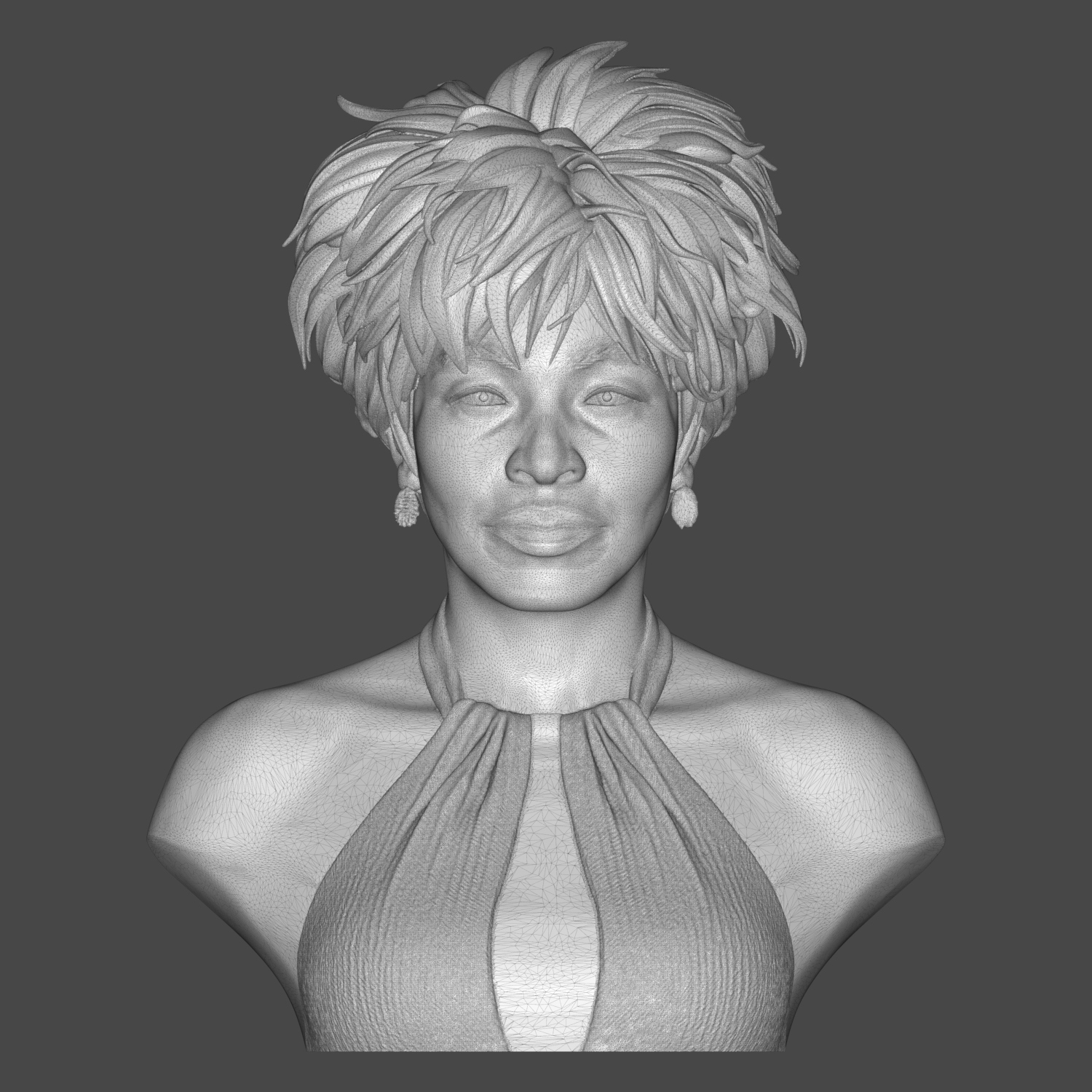 Tina Turner 3D Printable Bust 3D Model