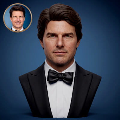 Tom Cruise 3D Printable Bust