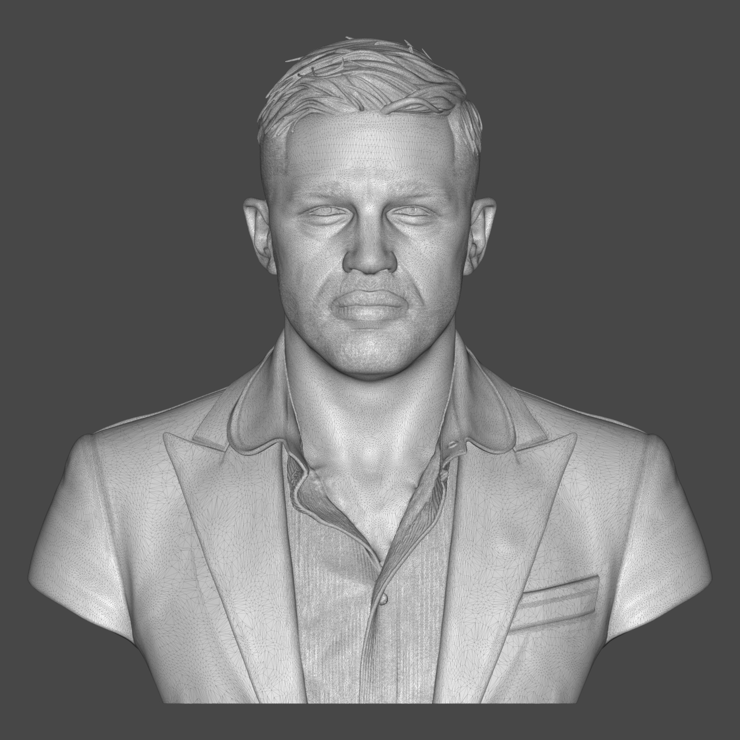 Tom Hardy 3D Printable Bust 3D Model