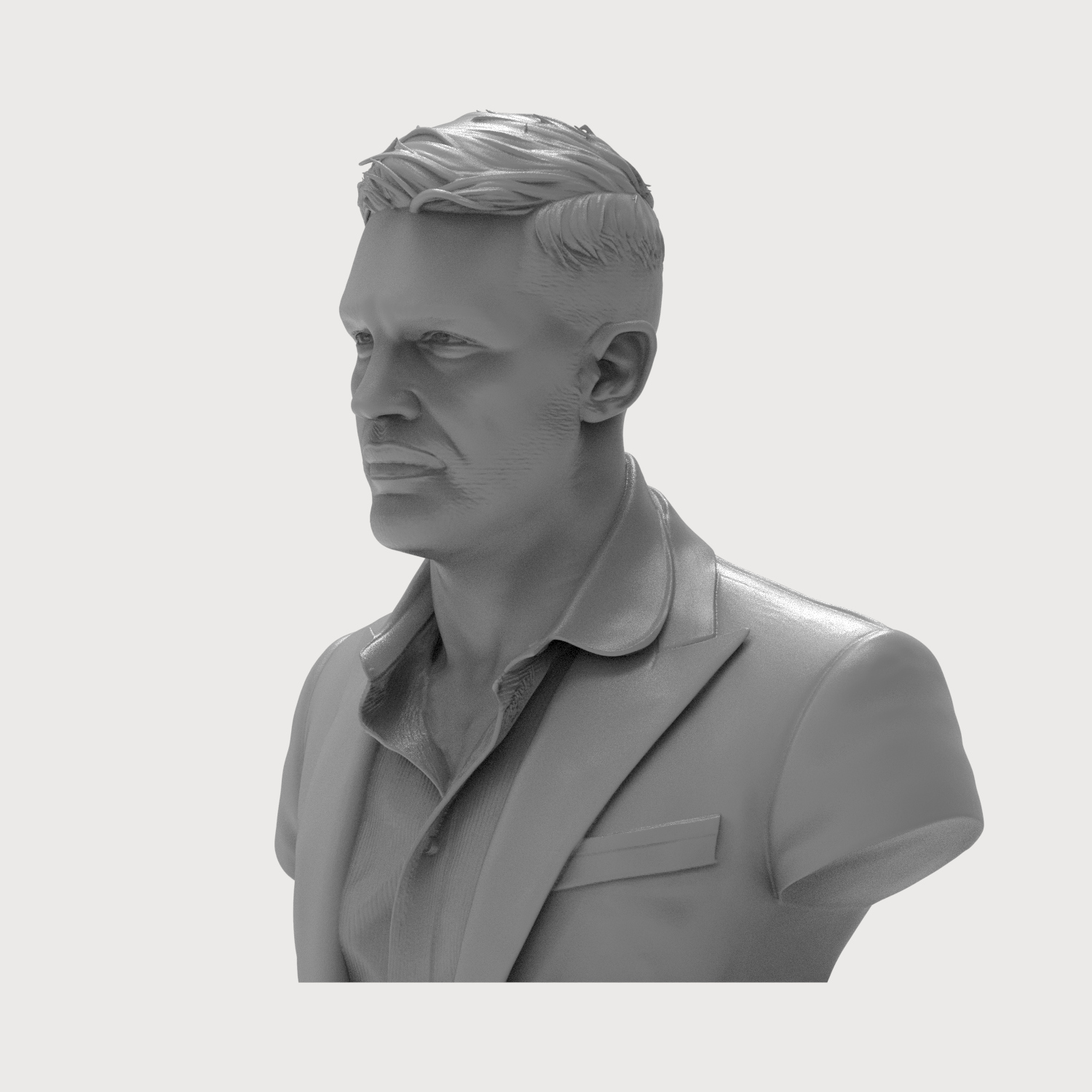 Tom Hardy 3D Printable Bust 3D Model