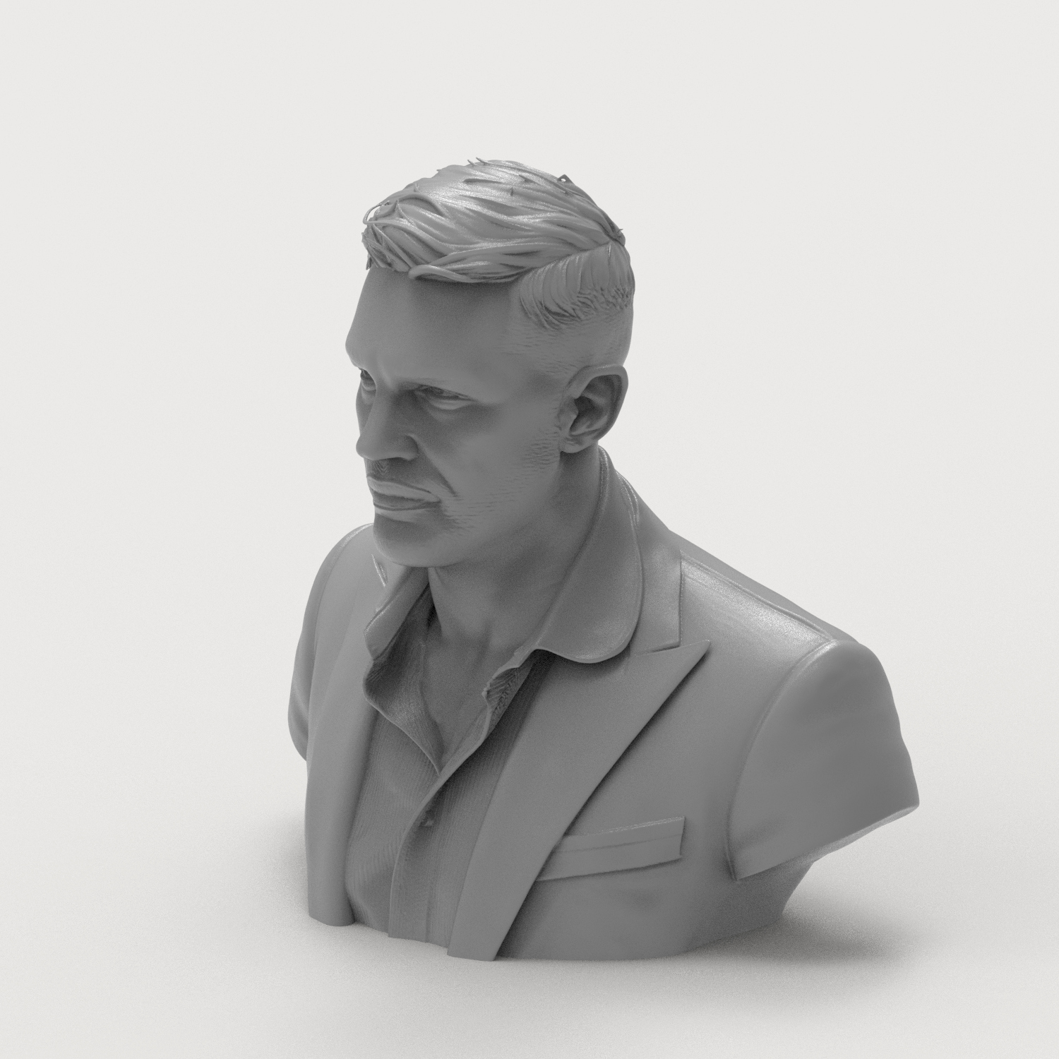Tom Hardy 3D Printable Bust 3D Model