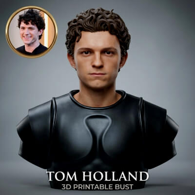 Tom Holland from the Odyssey Movie 3D Printable Bust
