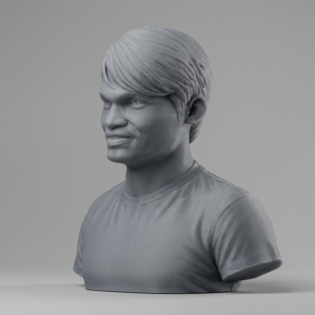 Tony Jaa Portrait Bust 3D Printable 3D Model