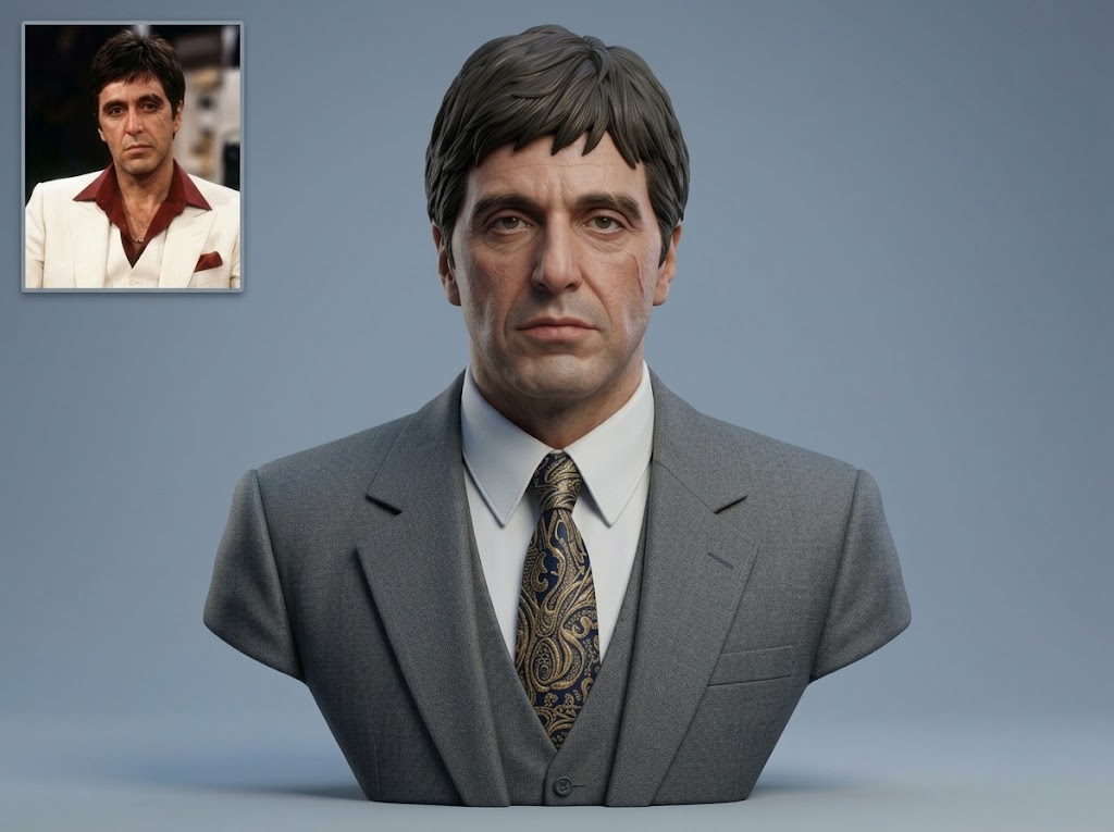Tony Montana Scarface 3D Printable Bust 3D Model