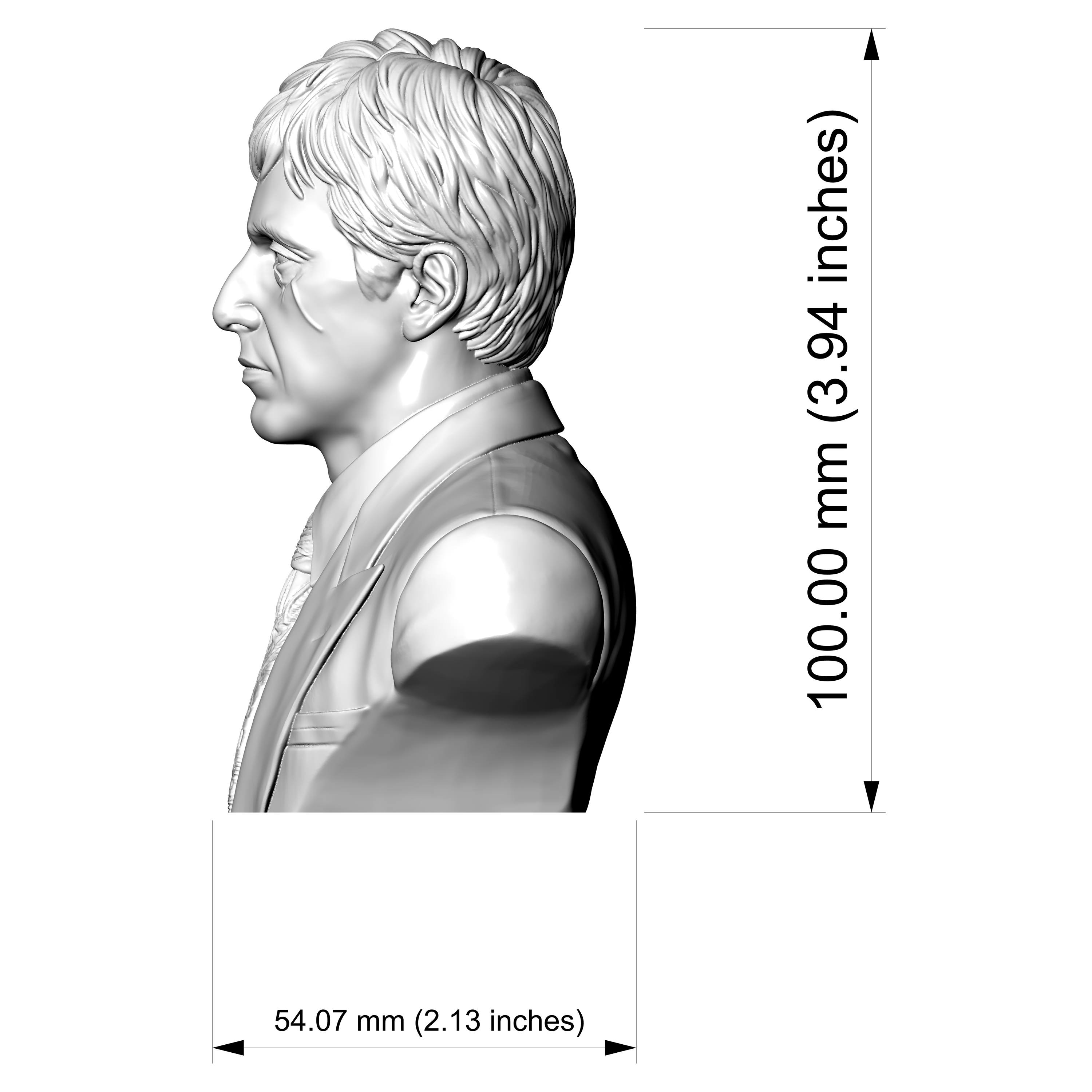 Tony Montana Scarface 3D Printable Bust 3D Model