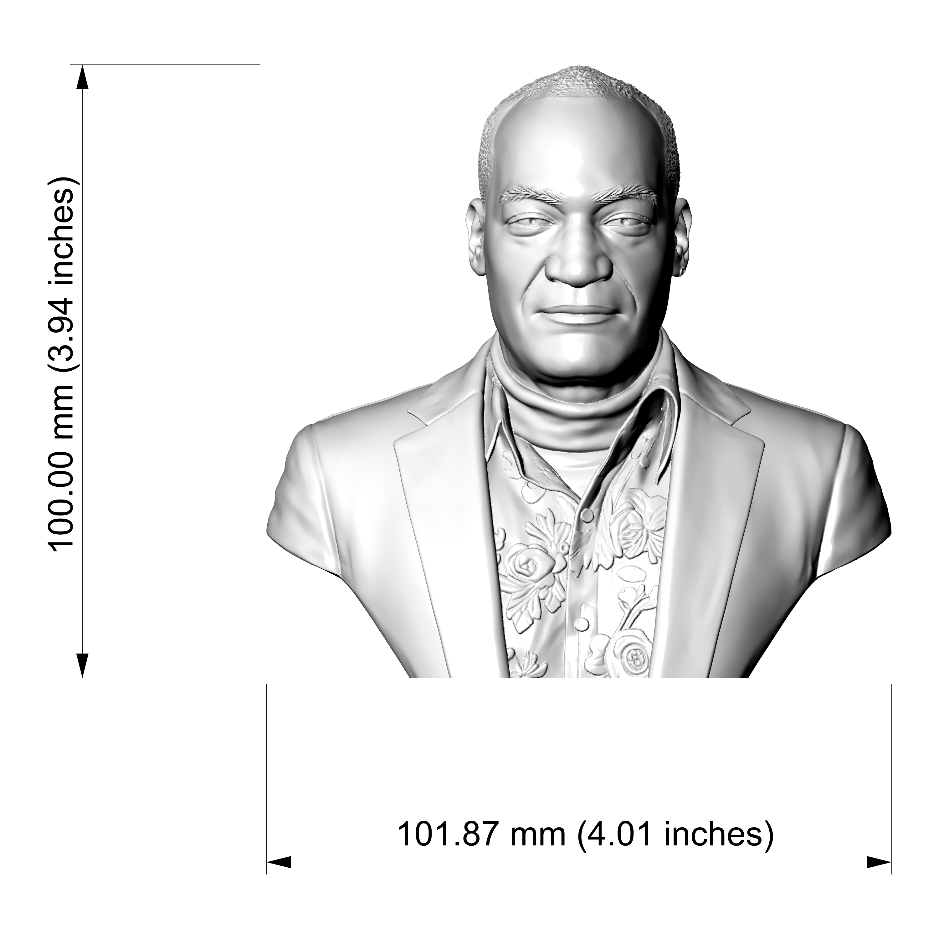 Tony Todd Candyman 3D Printable Bust 3D Model