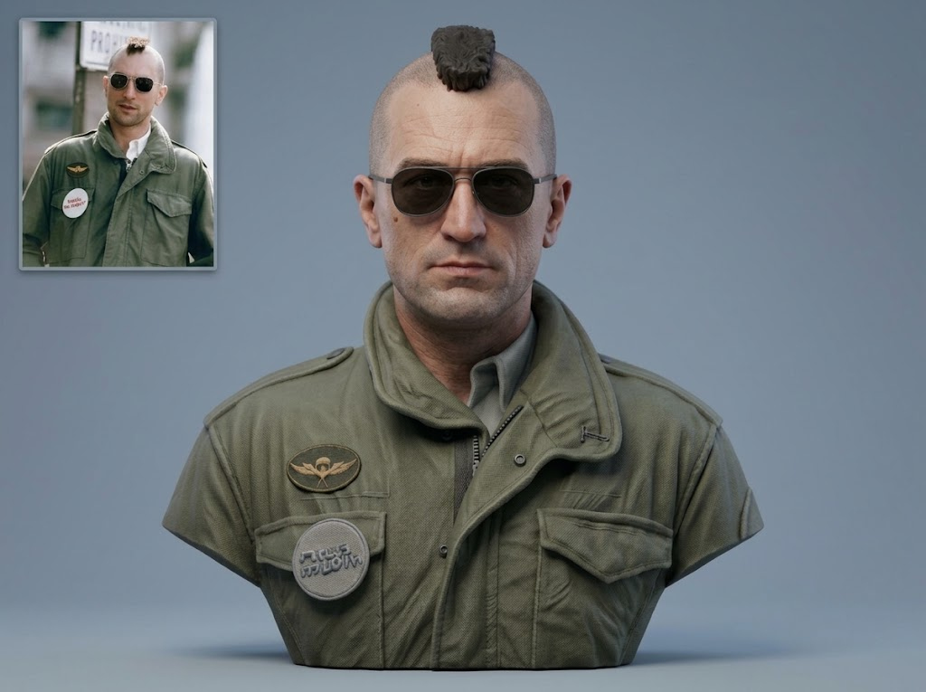 Travis Bickle Taxi Driver 3D Printable Bust 3D Model