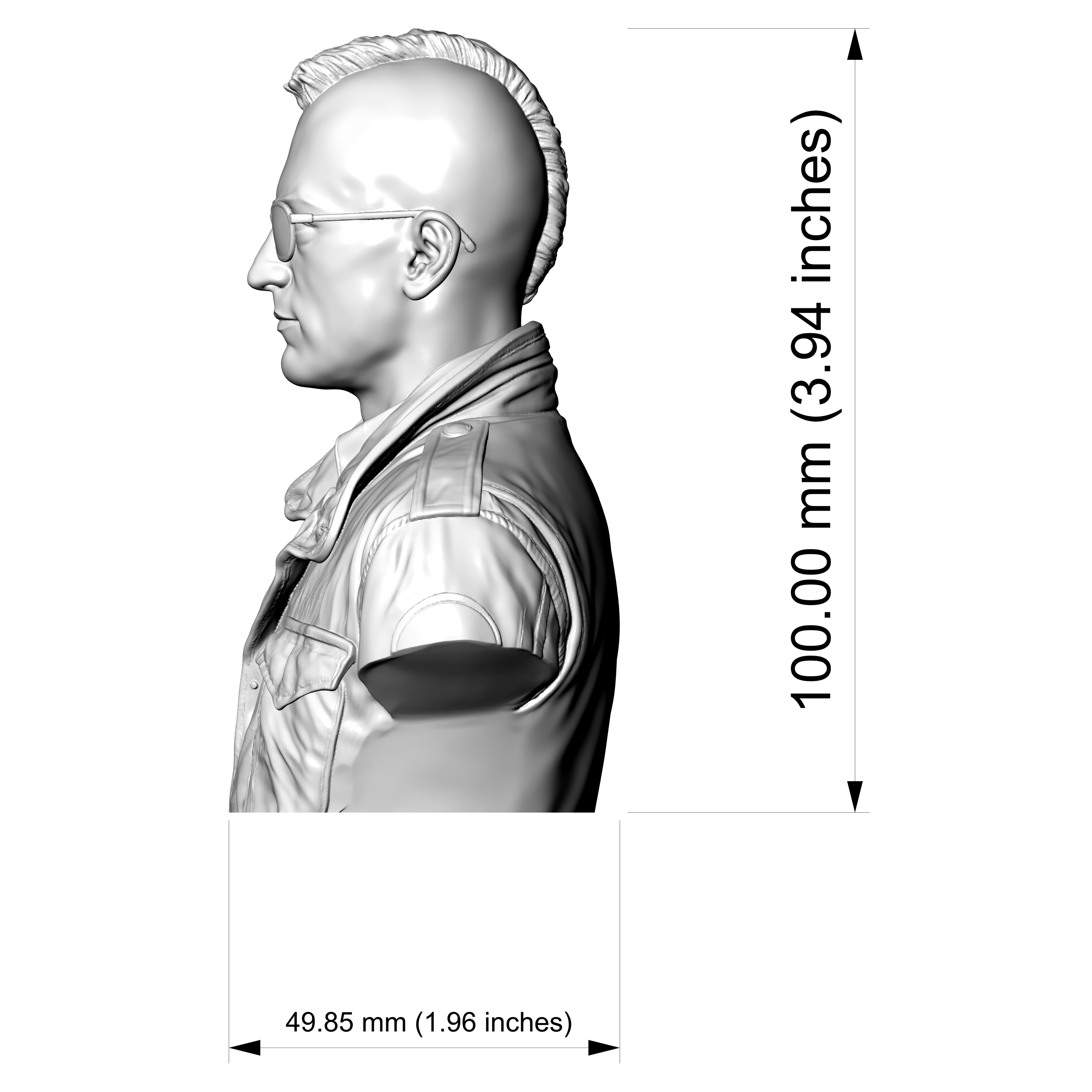 Travis Bickle Taxi Driver 3D Printable Bust 3D Model