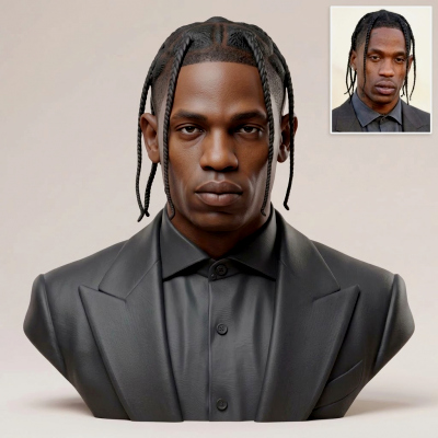 Travis Scott 3D Printable Bust