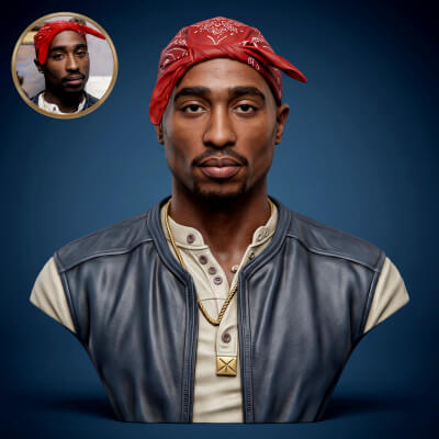 Tupac Shakur 3D Printable Bust