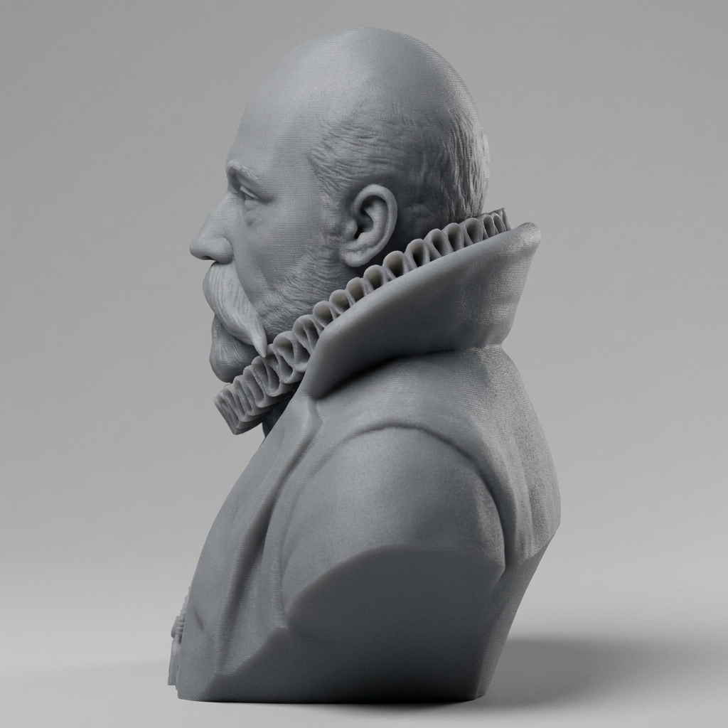 Tycho Brahe 3D Printable Bust 3D Model