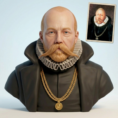 Tycho Brahe 3D Printable Bust