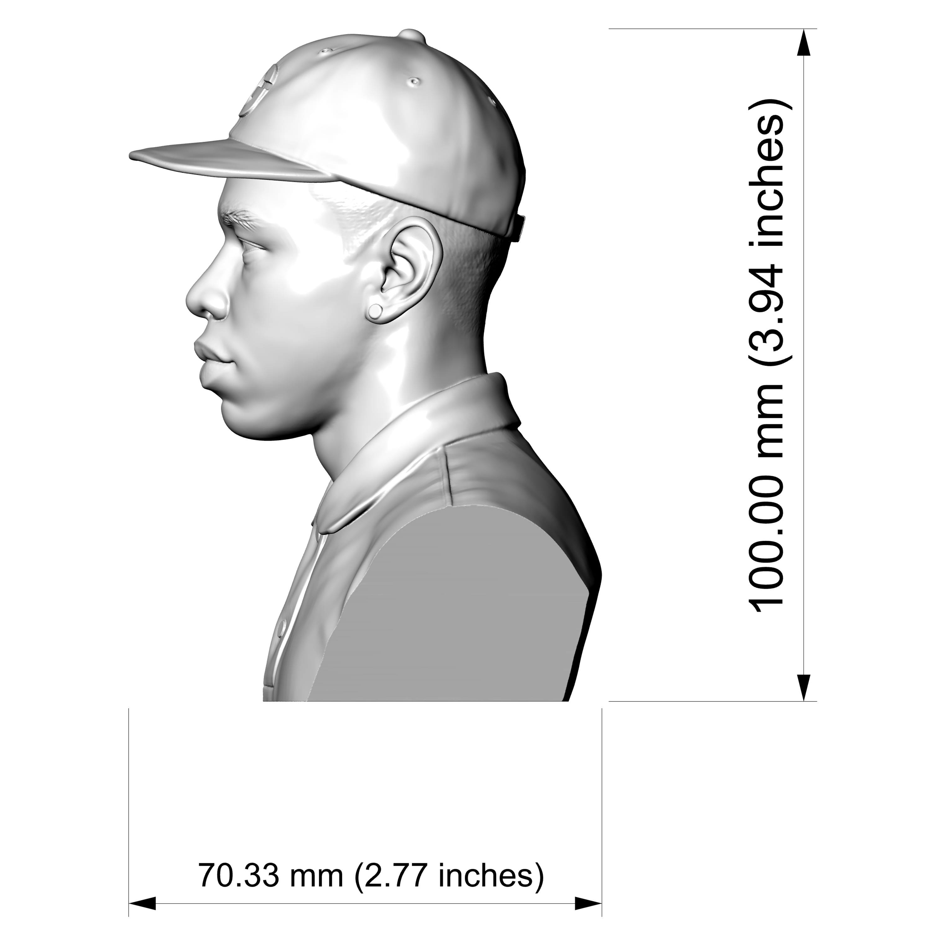 Tyler the Creator 3D Printable Bust 3D Model