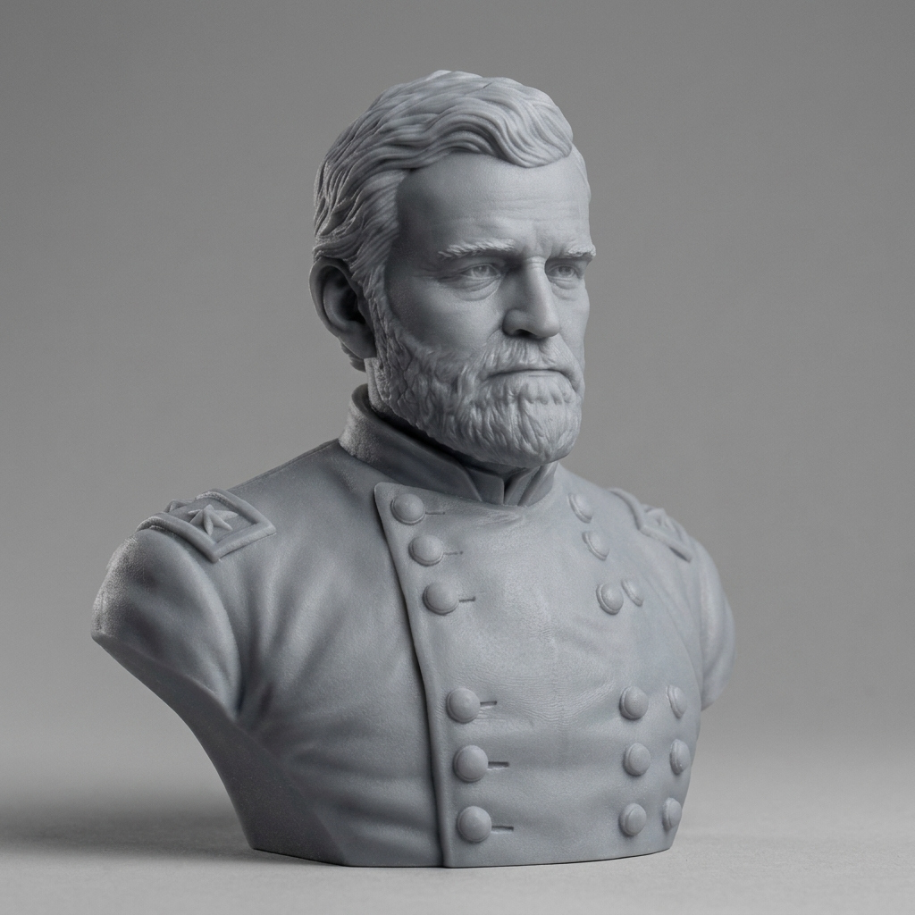 Ulysses S Grant Civil War General Historical Bust 3D Model