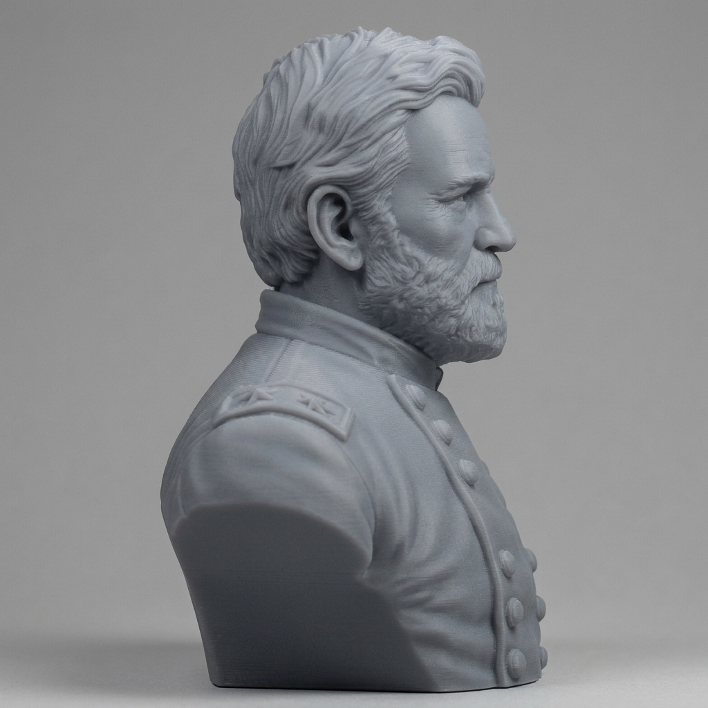 Ulysses S Grant Civil War General Historical Bust 3D Model