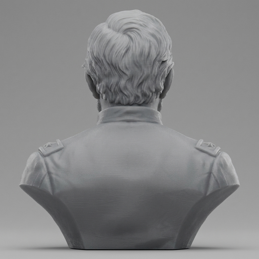 Ulysses S Grant Civil War General Historical Bust 3D Model