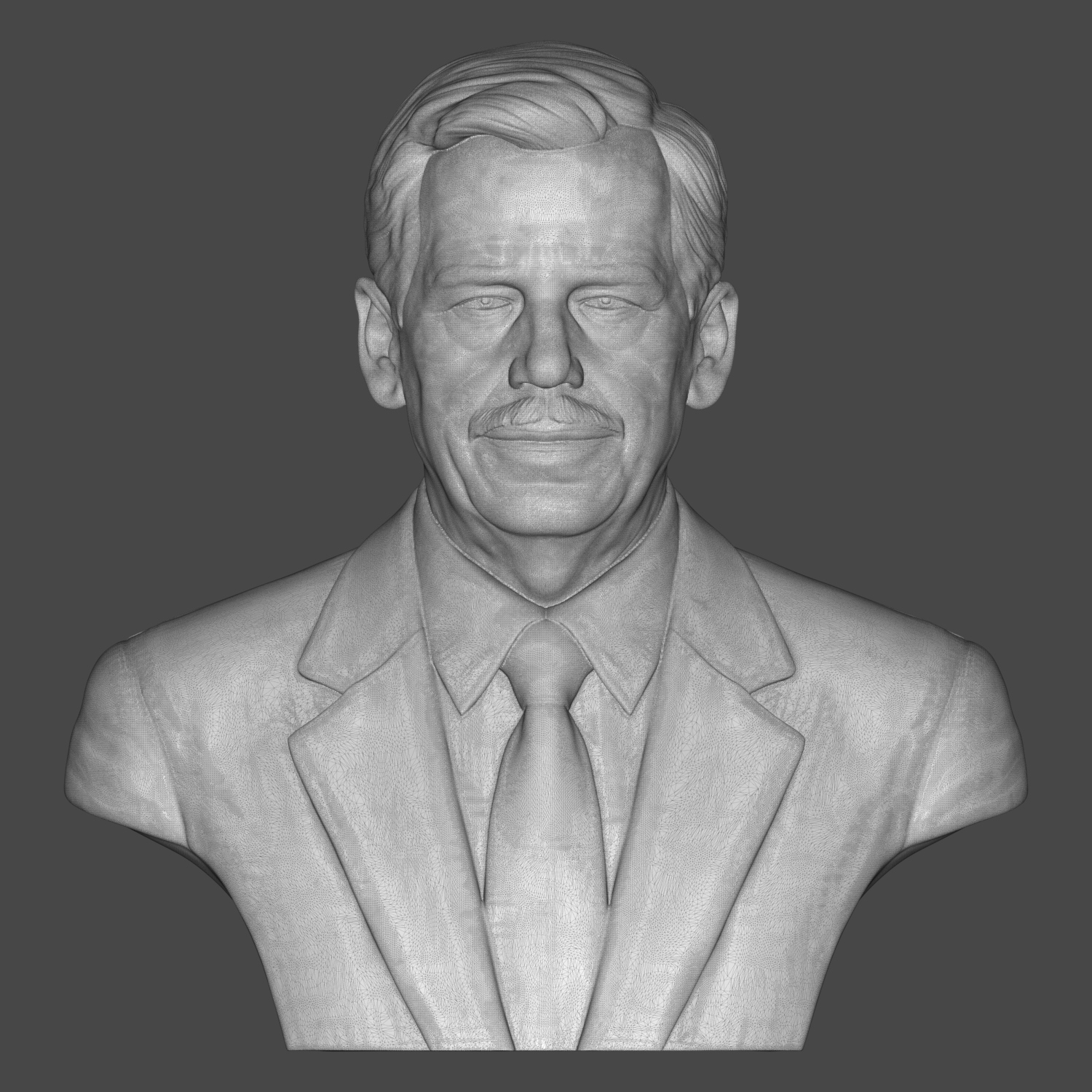 V&aacuteclav Havel 3D Printable Bust 3D Model