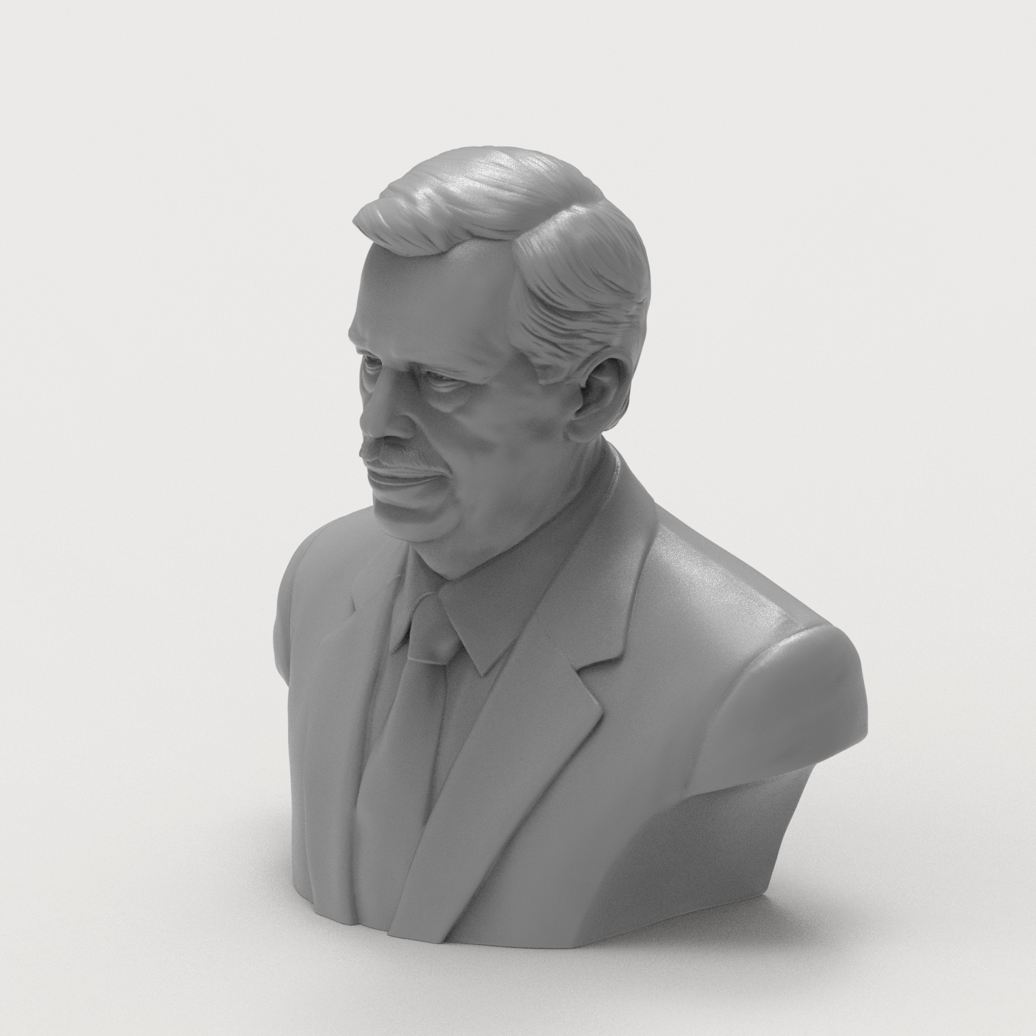 V&aacuteclav Havel 3D Printable Bust 3D Model