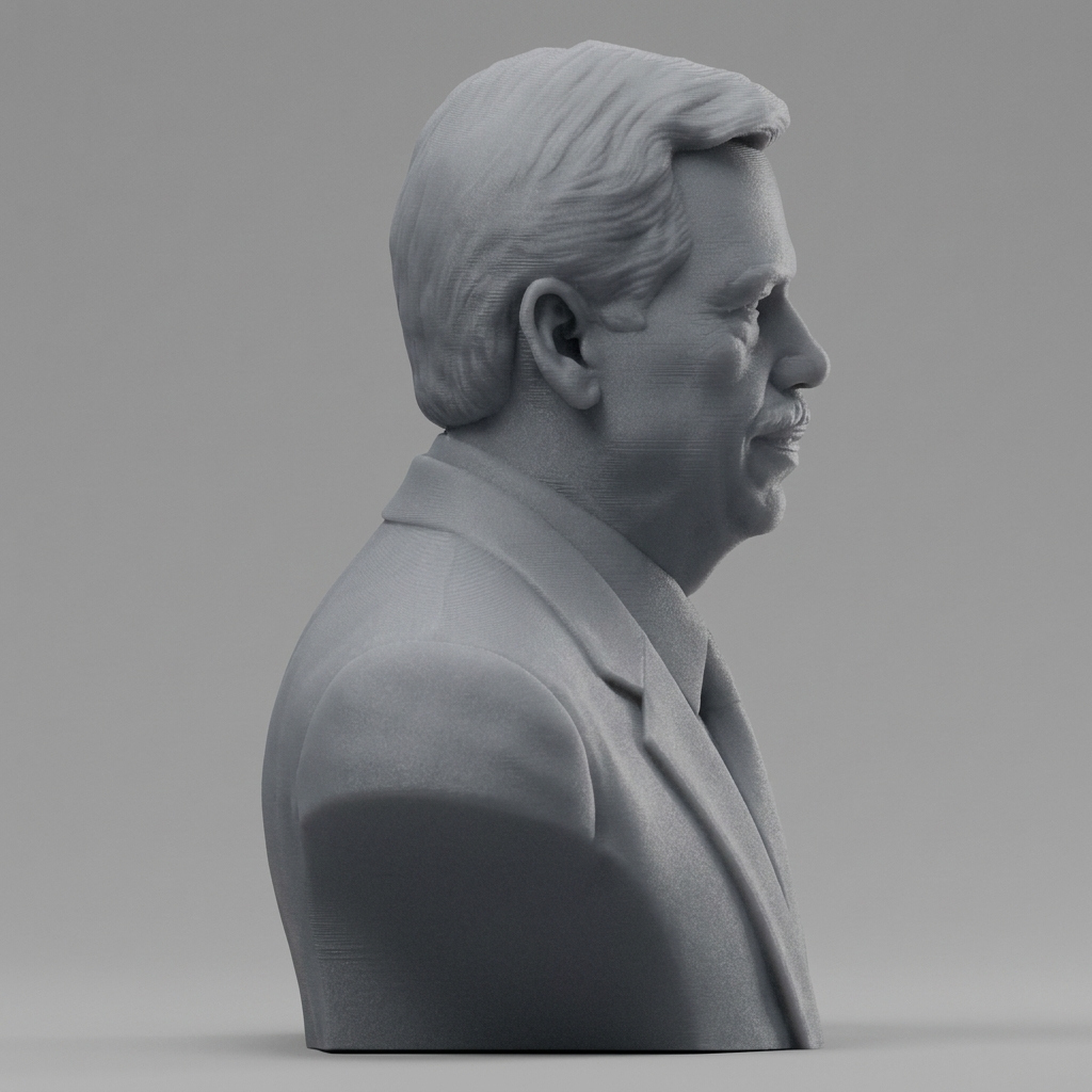 Václav Havel 3D Printable Bust 3D Model