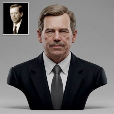 Václav Havel 3D Printable Bust