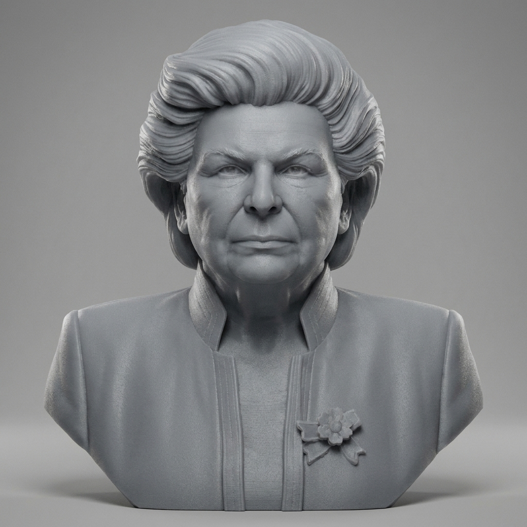 Valentina Tereshkova First Woman in Space Bust 3D Model