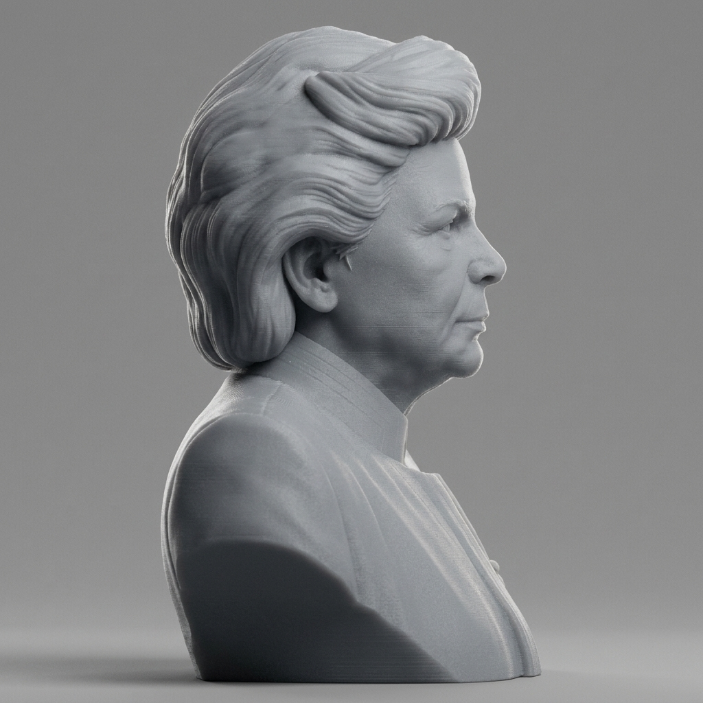 Valentina Tereshkova First Woman in Space Bust 3D Model