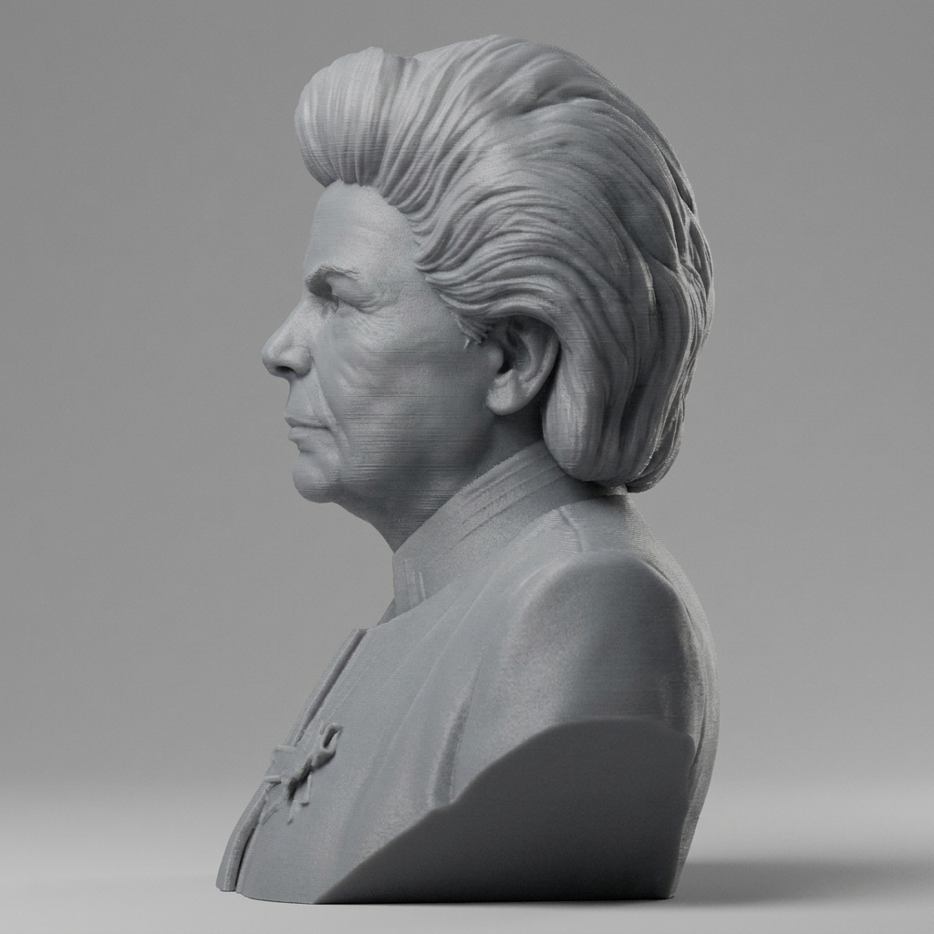 Valentina Tereshkova First Woman in Space Bust 3D Model