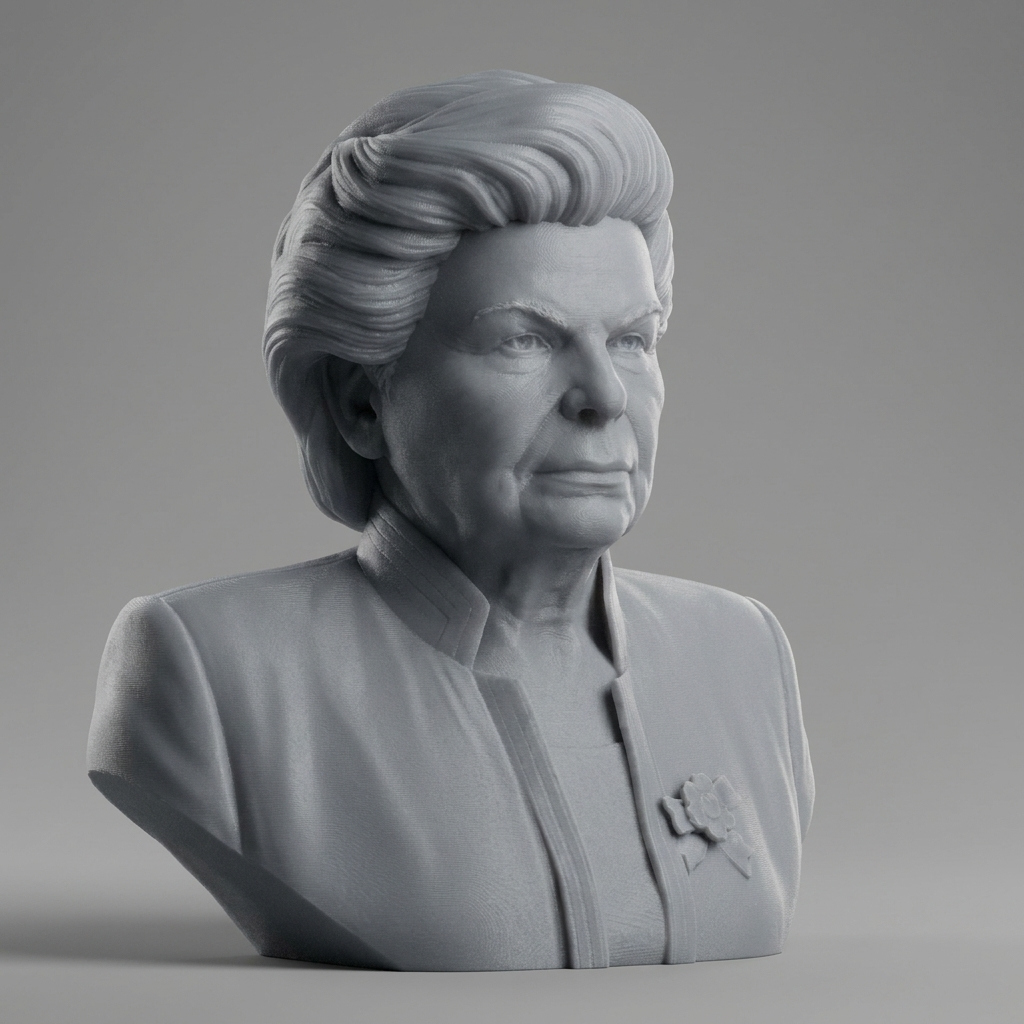 Valentina Tereshkova First Woman in Space Bust 3D Model