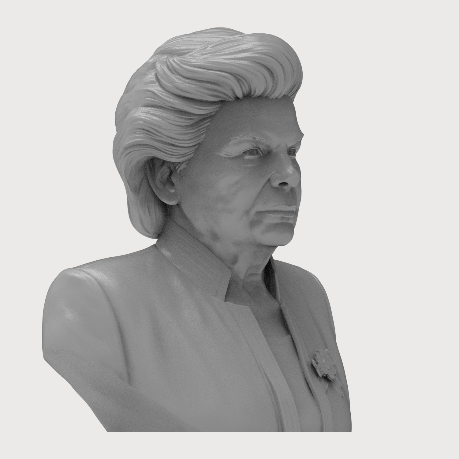 Valentina Tereshkova First Woman in Space Bust 3D Model